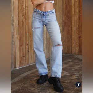 NWOT Revice Denim Folded Over Jeans